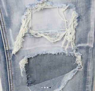 Light Indigo Splatter Ripped Jeans