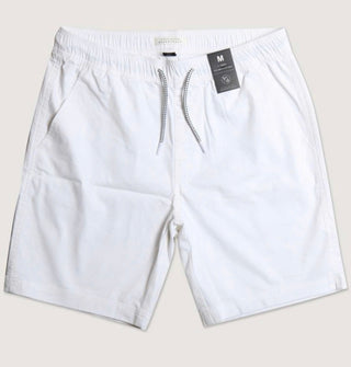 White Classic Drawstring Summer Shorts